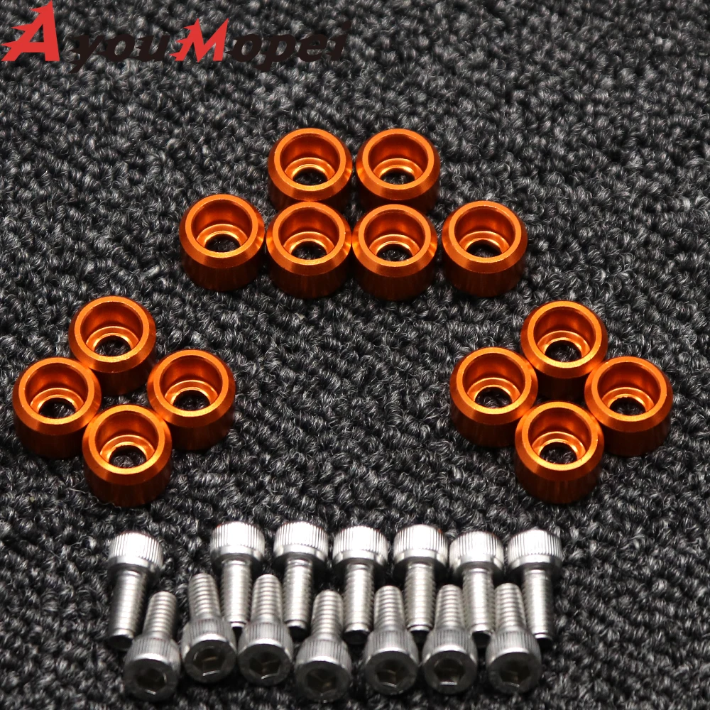 14pcs Front Fender Frame Fairing Bolts For 690 DUKE 12-18/ 690 DUKE R 14-2018 Motorcycle Radiator Fuel Tank Washer Screw M6 
14pcs Front Fender Frame Fairing Bolts For 690 DUKE 12-18/ 690 DUKE R 14-2018 Motorcycle Radiator Fuel Tank Washer Screw M6