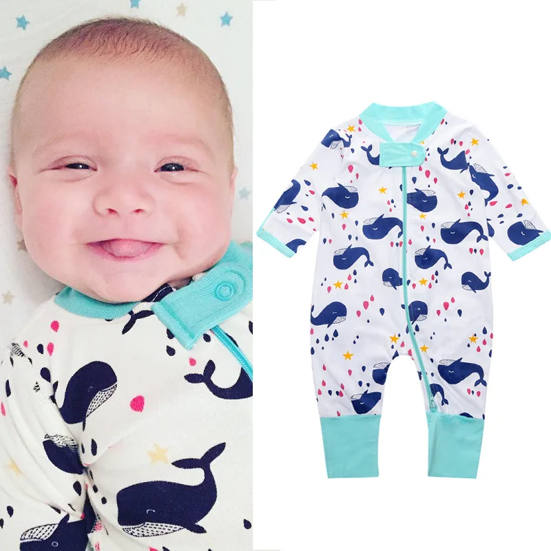 Newborn Long-Sleeved Double Zipper Jumpsuit 2021 New Spring Autumn Baby Cartoon Print Color Matching Romper For 0-36 Months
Newborn Long-Sleeved Double Zipper Jumpsuit 2021 New Spring Autumn Baby Cartoon Print Color Matching Romper For 0-36 Months