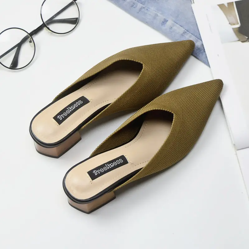 Mules in women's slippers Pointed square root hand-knit Muller slippers zapatos de mujer mules middle heels with 4.5CM heels
Mules in women's slippers Pointed square root hand-knit Muller slippers zapatos de mujer mules middle heels with 4.5CM heels