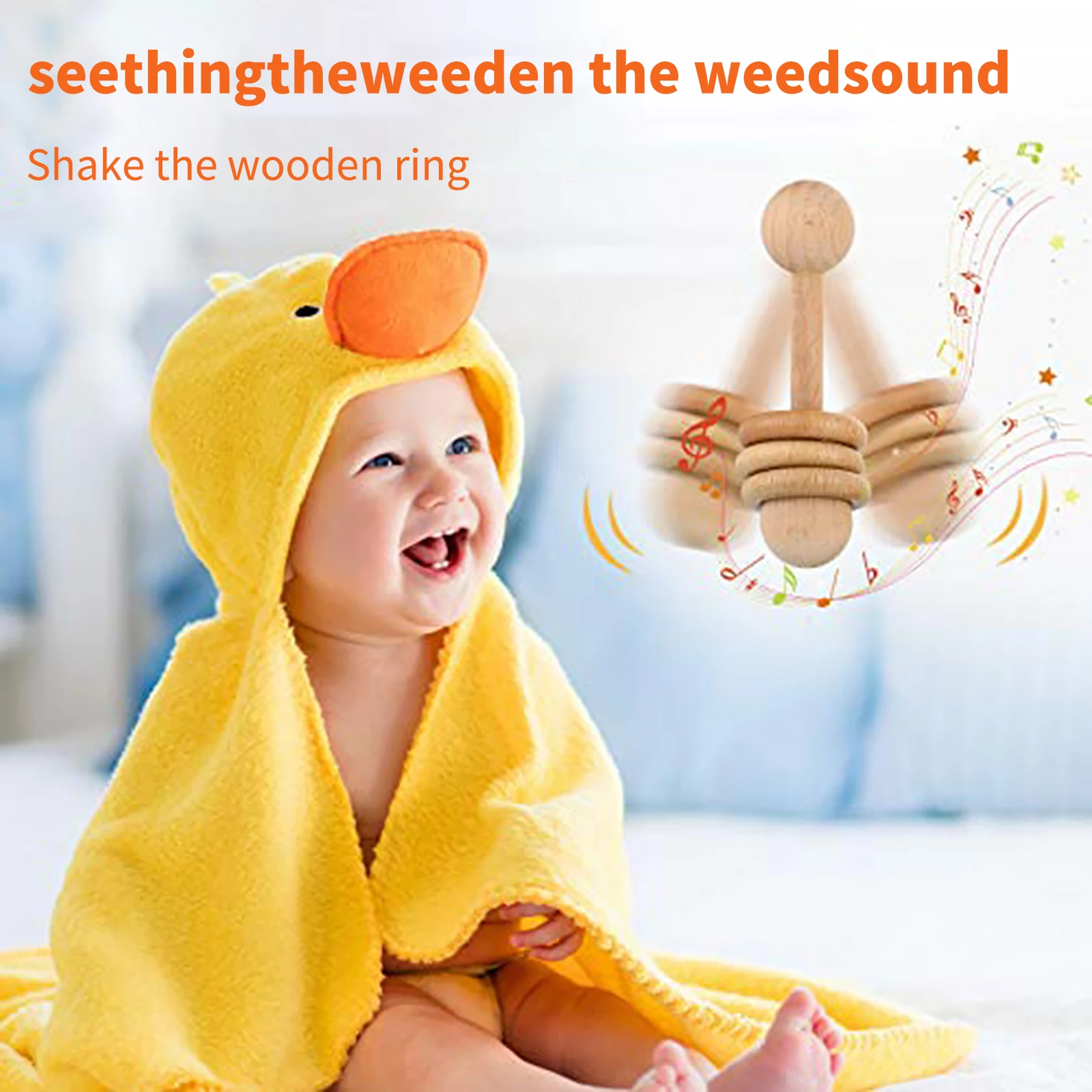 Natural Wooden Baby Rattle Teether Toys To Improve Motor Skills Teeth Molar Stick Toys For Newborn Baby
Natural Wooden Baby Rattle Teether Toys To Improve Motor Skills Teeth Molar Stick Toys For Newborn Baby