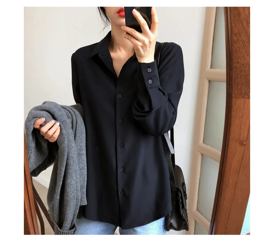 New Women's Shirt Classic Chiffon Blouse Female Plus Size Loose Long Sleeve Shirts Lady Simple Style Tops Clothes Blusas
New Women's Shirt Classic Chiffon Blouse Female Plus Size Loose Long Sleeve Shirts Lady Simple Style Tops Clothes Blusas