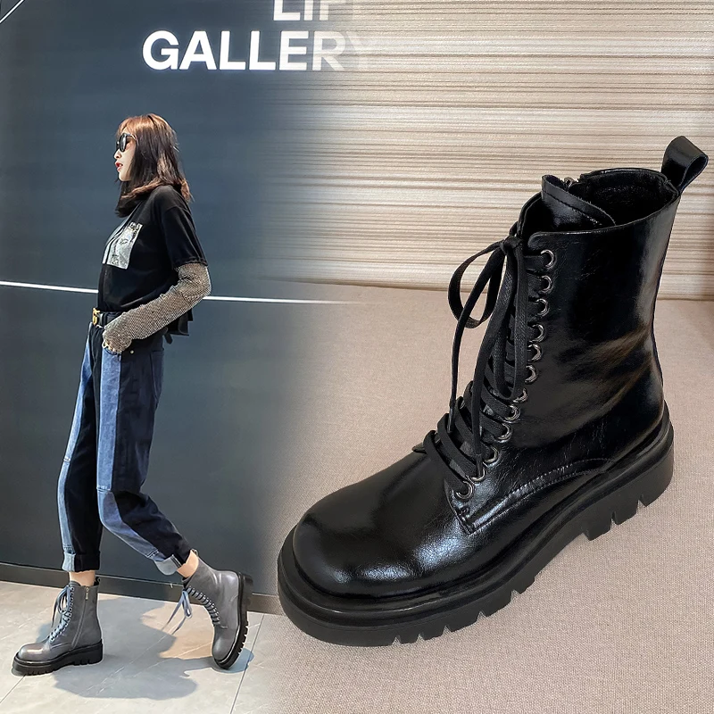 Retro Chunky high Heels women boots Elegant Platform Genuine Leather Female Boots Leather Side Zipper Party Casual Shoes Woman
Retro Chunky high Heels women boots Elegant Platform Genuine Leather Female Boots Leather Side Zipper Party Casual Shoes Woman