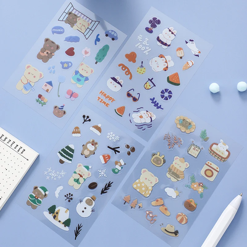 VanYi 12 Designs Kawaii Cute Bear Deco Diary Stickers Aesthetics Scrapbooking Vintage Planner Bullet Journaling Stationery Label
VanYi 12 Designs Kawaii Cute Bear Deco Diary Stickers Aesthetics Scrapbooking Vintage Planner Bullet Journaling Stationery Label