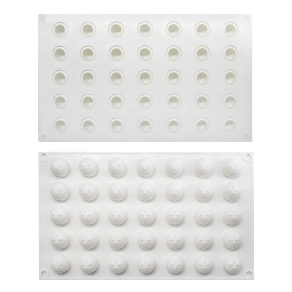 35 Holes Silicone Soap Molds Sphere Silicone Mold Ball Shape Biscuit Tool for Chocolate, Cake, Jelly, Dome Mousse, Pudding
35 Holes Silicone Soap Molds Sphere Silicone Mold Ball Shape Biscuit Tool for Chocolate, Cake, Jelly, Dome Mousse, Pudding