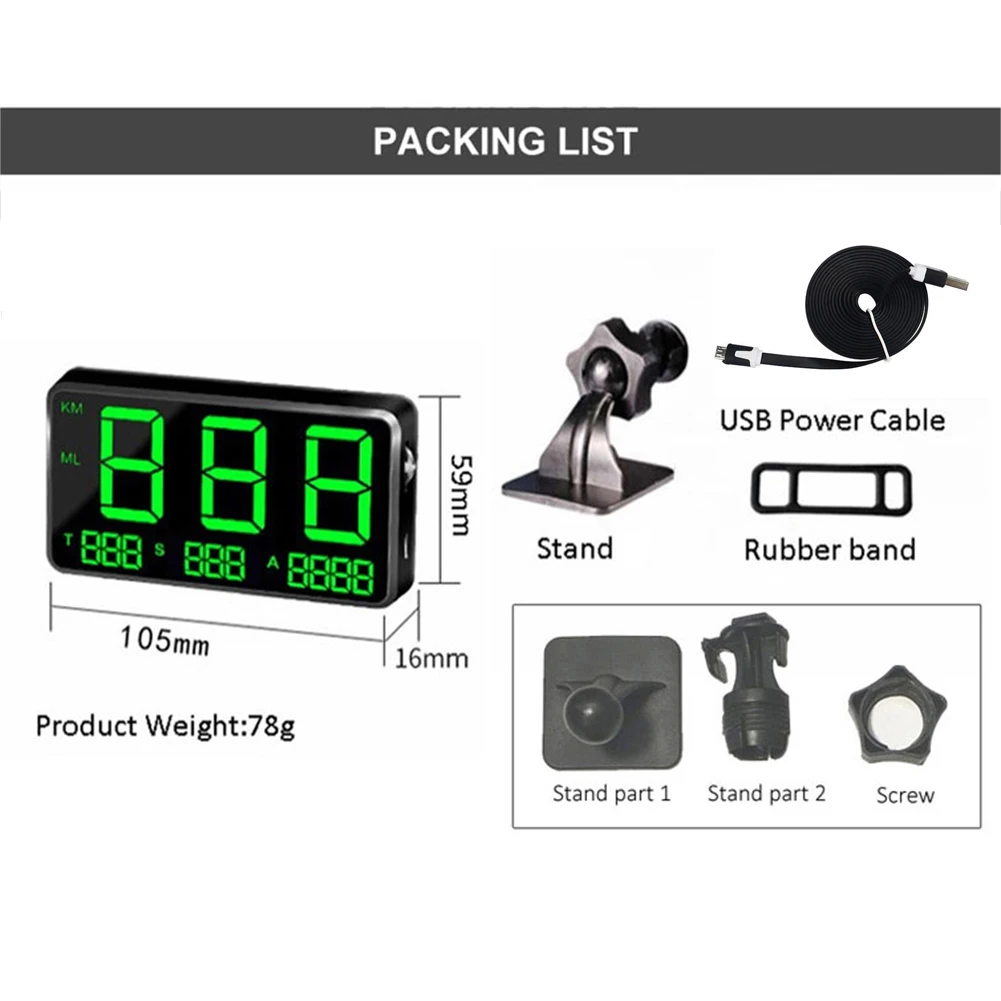C80 Digital Car GPS Speedometer Speed Display KM/h MPH For Bike Motorcycle Car GPS Hud Head Up Display Accessories
C80 Digital Car GPS Speedometer Speed Display KM/h MPH For Bike Motorcycle Car GPS Hud Head Up Display Accessories