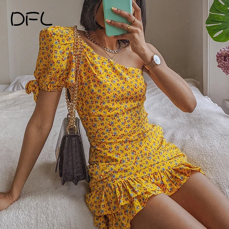 Цветочное платье DFLlifes с оборками, облегающее платье на одно плечо с коротким рукавом, сексуальная клубная одежда, женская одежда, базовые женские мини-платья 2022
Цветочное платье DFLlifes с оборками, облегающее платье на одно плечо с коротким рукавом, сексуальная клубная одежда, женская одежда, базовые женские мини-платья 2022