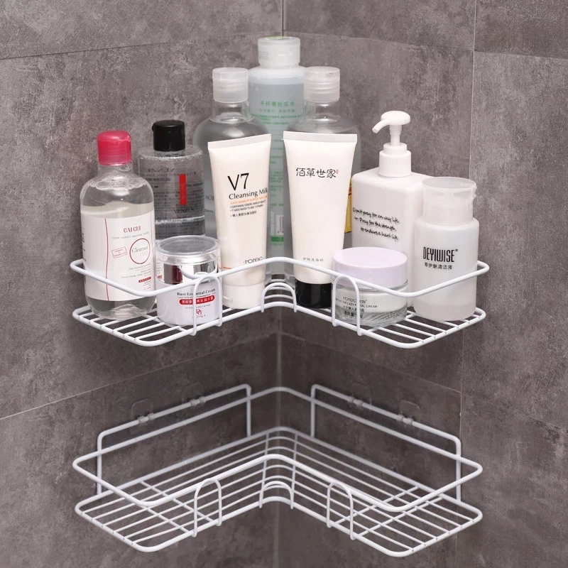 Bathroom Kitchen Punch Corner Frame Shower Shelf Wrought Iron Shampoo Storage Rack Holder With Suction Cup Bathroom Accessories
Bathroom Kitchen Punch Corner Frame Shower Shelf Wrought Iron Shampoo Storage Rack Holder With Suction Cup Bathroom Accessories