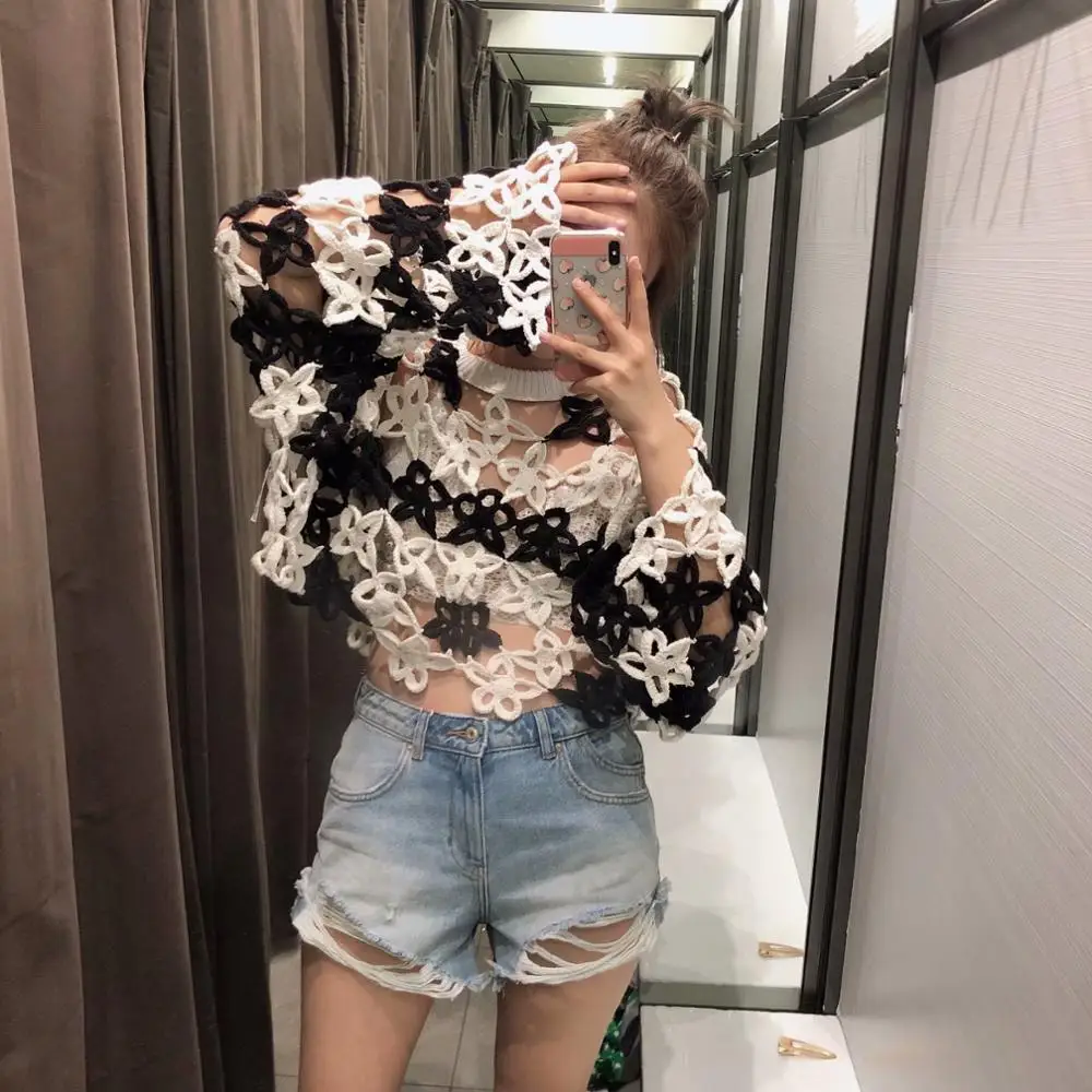Alifus Za Women Fashion Floral Hollow Out Long Sleeve Sweaters New Loose O Neck Women Pullovers Sexy High Waist Femme Pullover
Alifus Za Women Fashion Floral Hollow Out Long Sleeve Sweaters New Loose O Neck Women Pullovers Sexy High Waist Femme Pullover