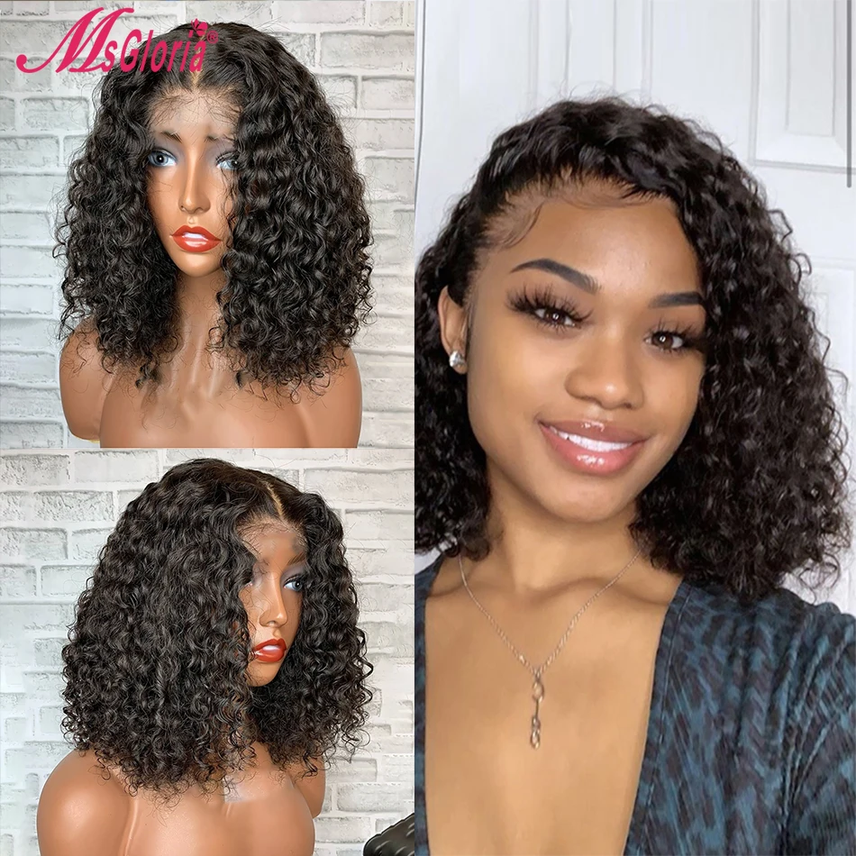 200Density Short Curly Wig With Baby Hair Natural Black 13x6 Lace Front Human Hair Wigs Remy Brazilian Hair Wigs For Black Women
200Density Short Curly Wig With Baby Hair Natural Black 13x6 Lace Front Human Hair Wigs Remy Brazilian Hair Wigs For Black Women