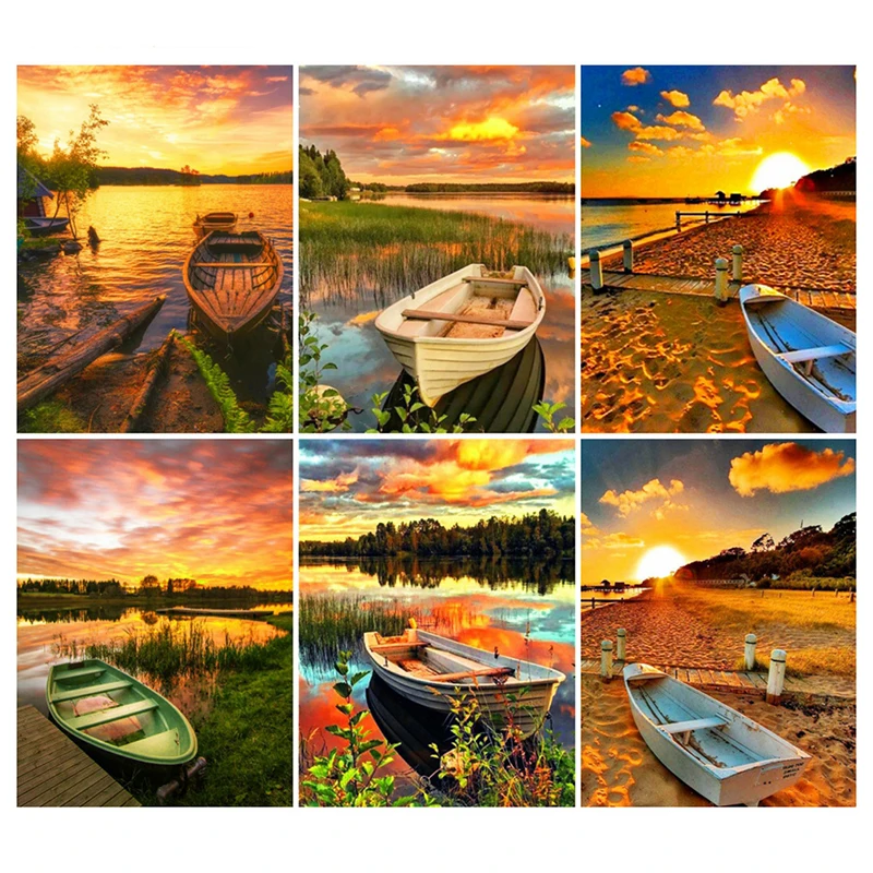 Diy 5d Full Painting Diamond Painting Embroidery Scenery Sunset Lakeside Boat Square Round Diamond Mosaic Decoration Hobby Gift
Diy 5d Full Painting Diamond Painting Embroidery Scenery Sunset Lakeside Boat Square Round Diamond Mosaic Decoration Hobby Gift