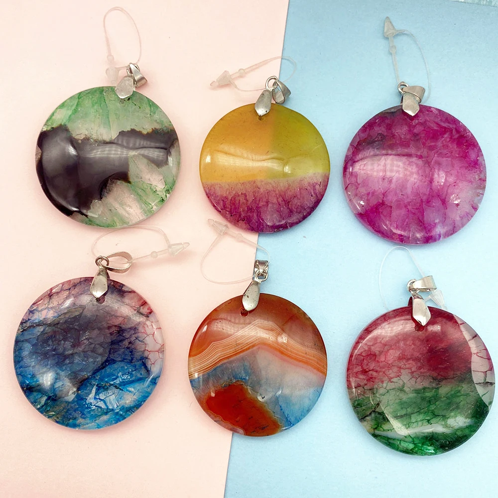 1pcs Natural Stone Agate Necklace Pendant 37mm Round Agate Pendant Charms for Jewelry Making DIY Bracelet Earrings Accessories
1pcs Natural Stone Agate Necklace Pendant 37mm Round Agate Pendant Charms for Jewelry Making DIY Bracelet Earrings Accessories