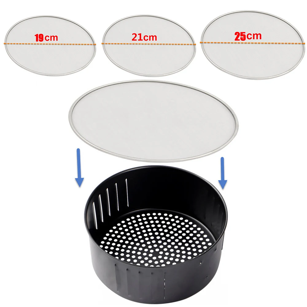 19/21/25cm Stainless Steel Air Fryer Accessories Anti Oil Splatter Screen Cover Baking Paper Air Fryer Basket Kitchen Tools
19/21/25cm Stainless Steel Air Fryer Accessories Anti Oil Splatter Screen Cover Baking Paper Air Fryer Basket Kitchen Tools
