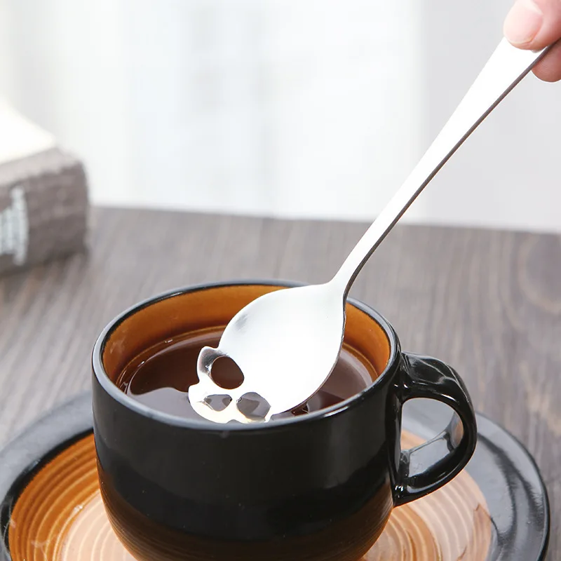 Creative 304 Stainless Steel Skull Coffee Spoon Dessert Tea Sugar Scoop For Home Kitchen Bar Shop Party Accessories Gift
Creative 304 Stainless Steel Skull Coffee Spoon Dessert Tea Sugar Scoop For Home Kitchen Bar Shop Party Accessories Gift