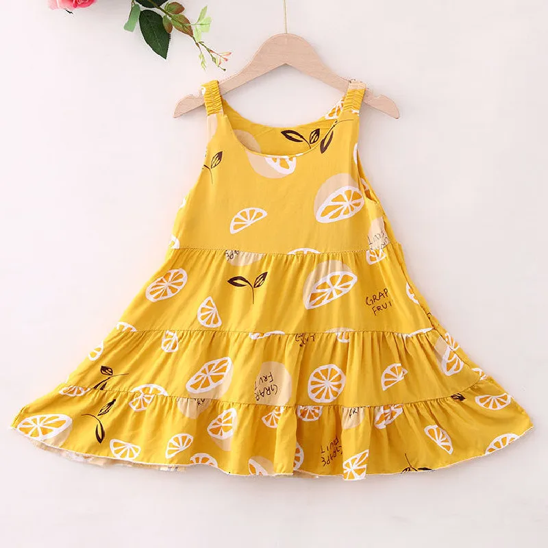 Girls' Floral Dress 2021 Summer New Children's Sleeveless Princess Fruit Girls A-Line Dresses Party Yellow Red Blue
Girls' Floral Dress 2021 Summer New Children's Sleeveless Princess Fruit Girls A-Line Dresses Party Yellow Red Blue