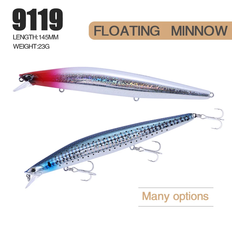 Hard Bait Fishing Lure Saltwater fioating Minnow 145mm 23g Saltwater Black Bass Pike Long Casting Hard Baits Tungsten Weight
Hard Bait Fishing Lure Saltwater fioating Minnow 145mm 23g Saltwater Black Bass Pike Long Casting Hard Baits Tungsten Weight
