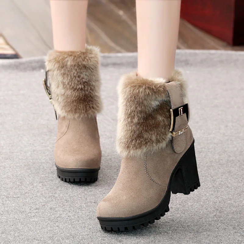 2020 Square Heel Women Winter Shoes Classic Buckle Warm Fur Snow Ladies Boots High Heels Black Platform Ankle Boots Women Botas
2020 Square Heel Women Winter Shoes Classic Buckle Warm Fur Snow Ladies Boots High Heels Black Platform Ankle Boots Women Botas