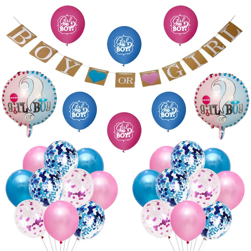 29pcs/lot Baby Shower Pink Blue Theme Boy or Girl Banner Latex Balloon Tissue Flower Gender Reveal Party Decoration Supplies
29pcs/lot Baby Shower Pink Blue Theme Boy or Girl Banner Latex Balloon Tissue Flower Gender Reveal Party Decoration Supplies