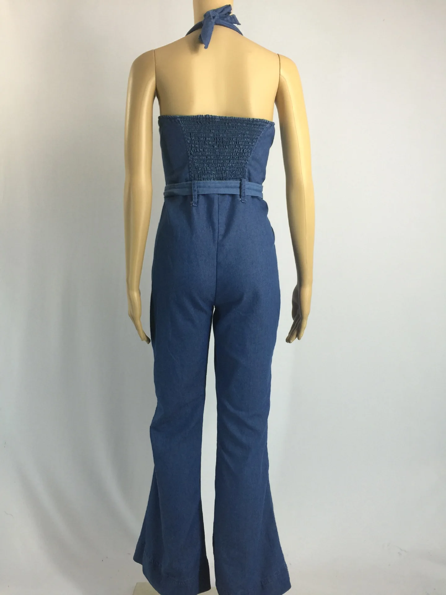 Women Summer Streetwear Denim Jumpsuit Sleeveless Halter Rompers Female Overalls Women Slim Bodycon Bandage Jumpsuits
Women Summer Streetwear Denim Jumpsuit Sleeveless Halter Rompers Female Overalls Women Slim Bodycon Bandage Jumpsuits