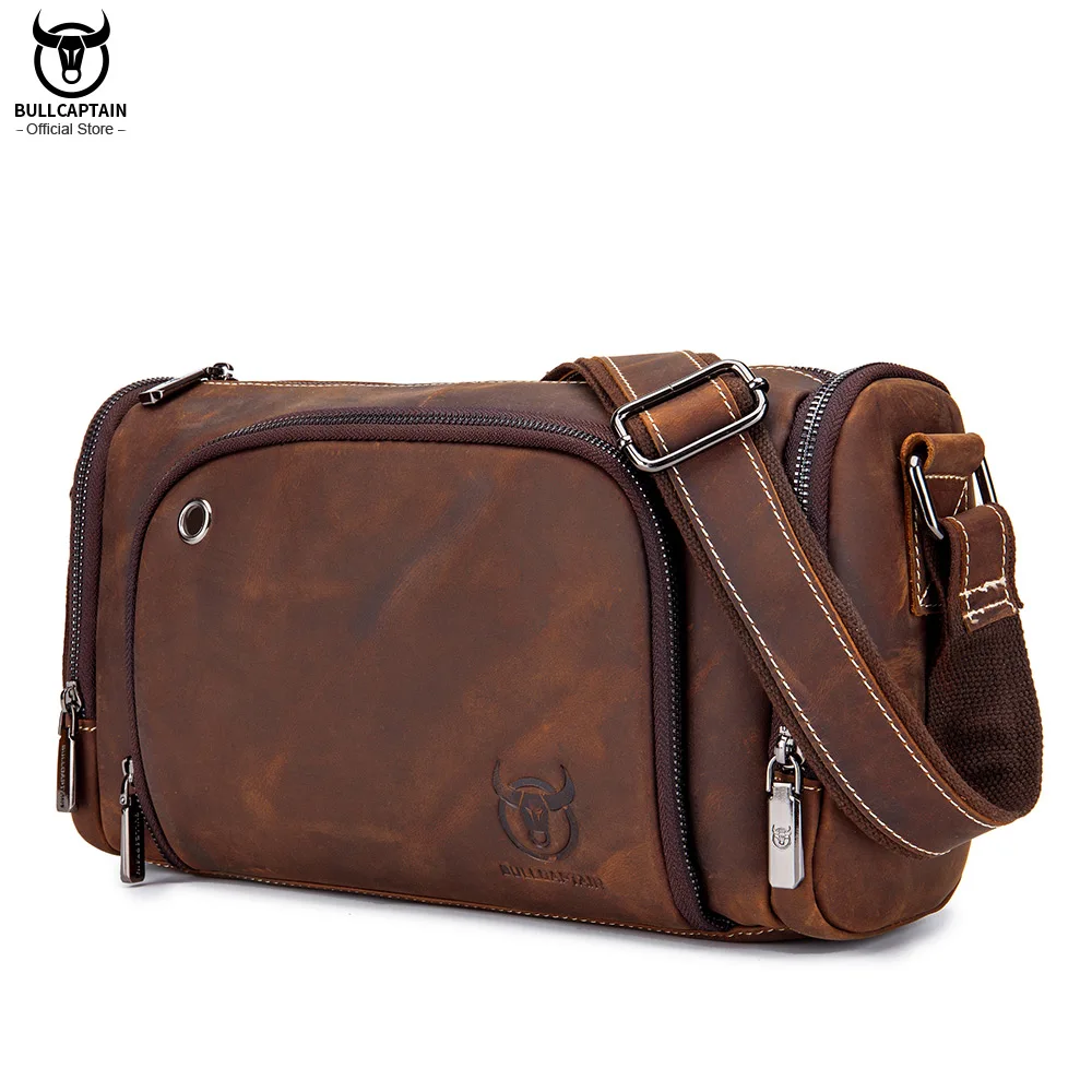 BULLCAPTAIN 2021 New Crazy Horse Leather Men's Shoulder Bag High Quality Men's Messenger Bags Male Bages Retro Bag's
BULLCAPTAIN 2021 New Crazy Horse Leather Men's Shoulder Bag High Quality Men's Messenger Bags Male Bages Retro Bag's
