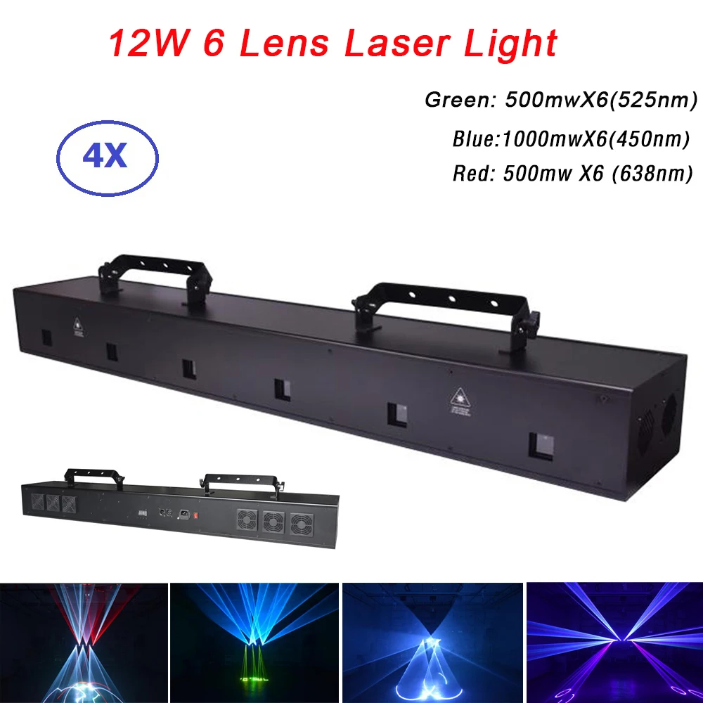 6 Lens Animation 12W RGB Laser Projector Professional Stage Lighting Effect DMX 512 Laser Scanner DJ Disco Party showlight Laser
6 Lens Animation 12W RGB Laser Projector Professional Stage Lighting Effect DMX 512 Laser Scanner DJ Disco Party showlight Laser