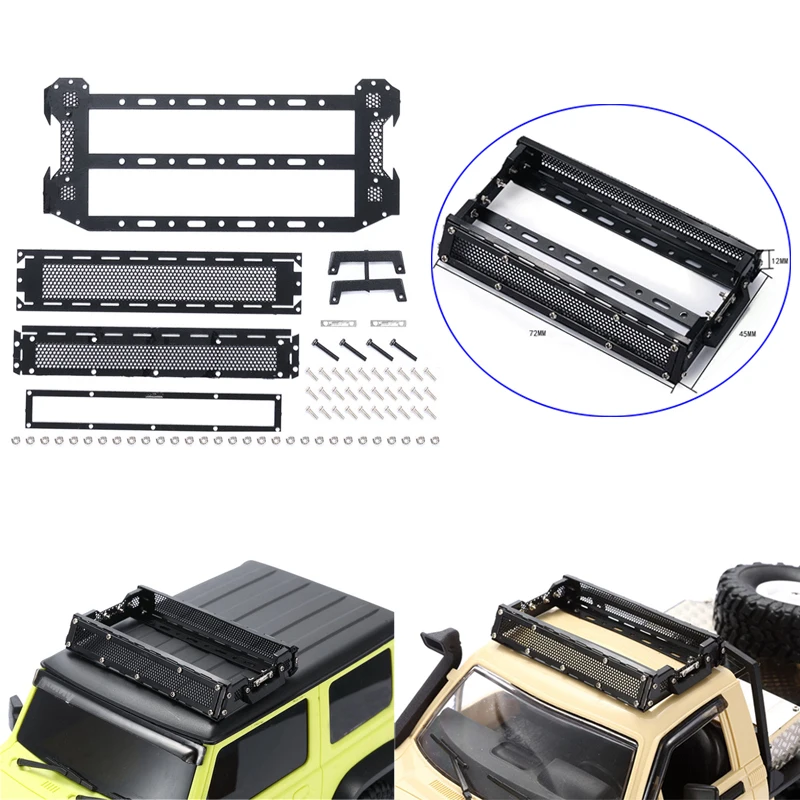 DJC XIAOMI Jimny RC Roof Rack Metal Luggage Carrier Tray For 1/16 WPL C-14R Crawler Truck Modification Upgrade Parts Accessories
DJC XIAOMI Jimny RC Roof Rack Metal Luggage Carrier Tray For 1/16 WPL C-14R Crawler Truck Modification Upgrade Parts Accessories