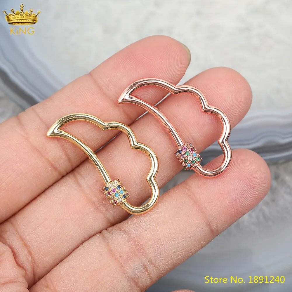 5Pcs 15x30mm Rainbow CZ Paved Cloud Spiral Lock Clasps Jewelry,Gold Color Metal Carabiner Clasps For Bracelet Necklace Making
5Pcs 15x30mm Rainbow CZ Paved Cloud Spiral Lock Clasps Jewelry,Gold Color Metal Carabiner Clasps For Bracelet Necklace Making
