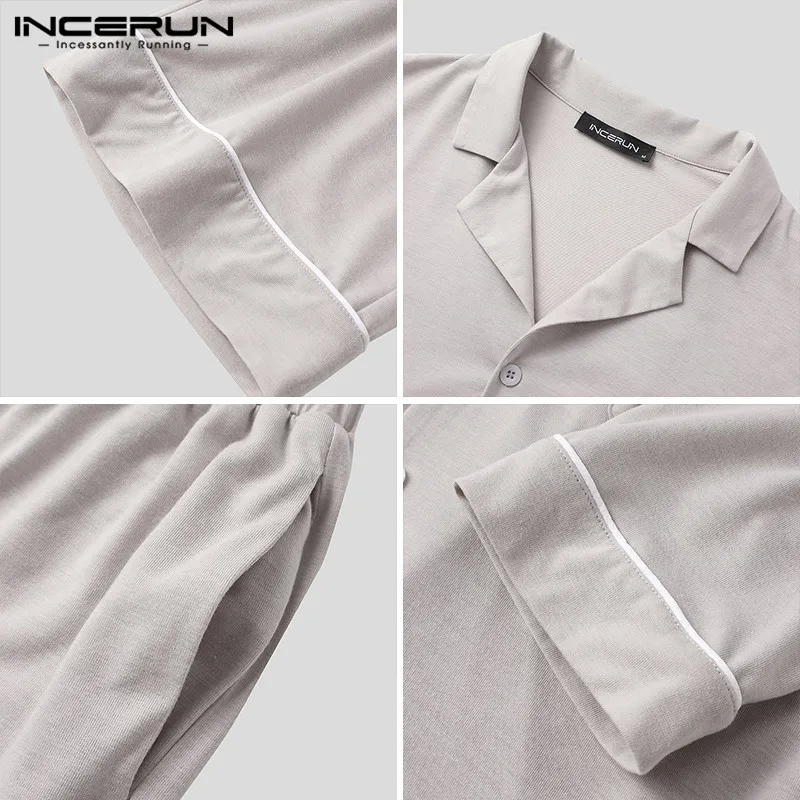 Men Solid Color Pajama Sets INCERUN Long Sleeve Button Shirts Elastic Waist Pants 2 Pieces Man Comfy Loose Nightgown Suits S-5XL
Men Solid Color Pajama Sets INCERUN Long Sleeve Button Shirts Elastic Waist Pants 2 Pieces Man Comfy Loose Nightgown Suits S-5XL