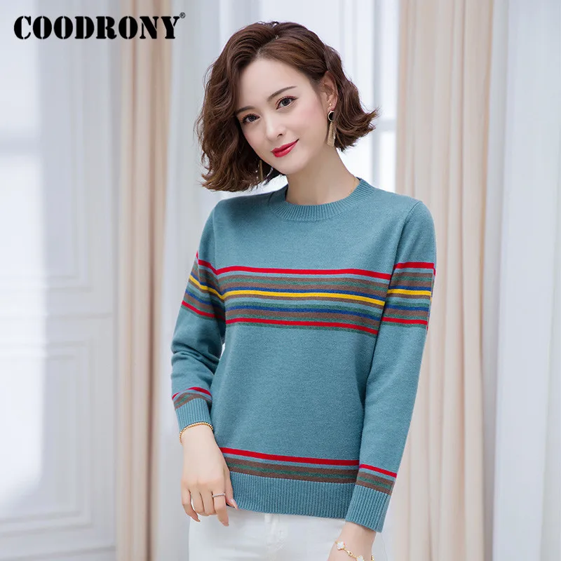 COODRONY Brand Elegant Casual Women's Slim Striped Clothing Autumn Winter Knitted Female Soft O-Neck Sweaters W1422
COODRONY Brand Elegant Casual Women's Slim Striped Clothing Autumn Winter Knitted Female Soft O-Neck Sweaters W1422