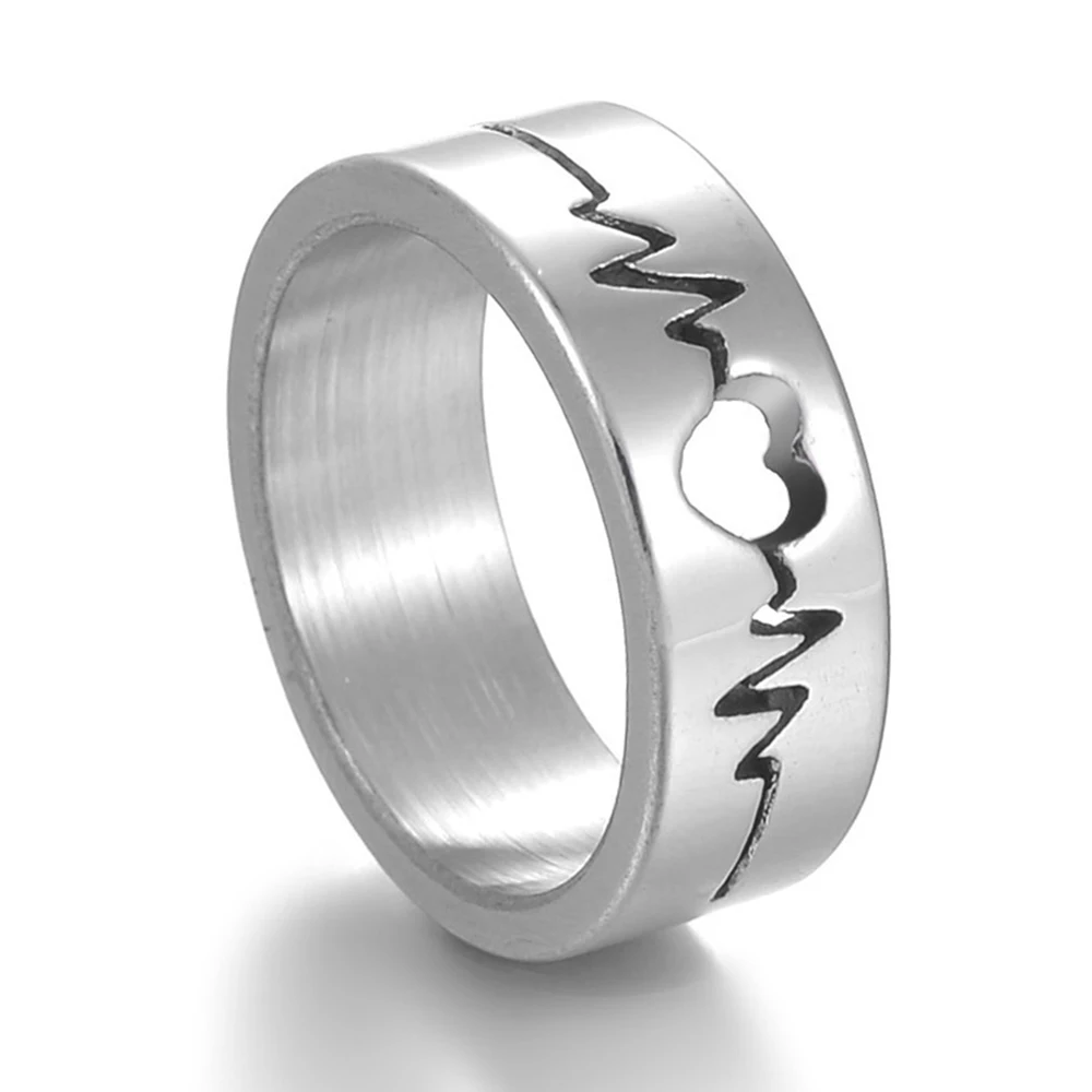 Love Heart Beating Wave Couple Silver Color Wide Metal Charming Rings For Women Men Lovers Stainless Steel Ring Jewelry Gifts
Love Heart Beating Wave Couple Silver Color Wide Metal Charming Rings For Women Men Lovers Stainless Steel Ring Jewelry Gifts