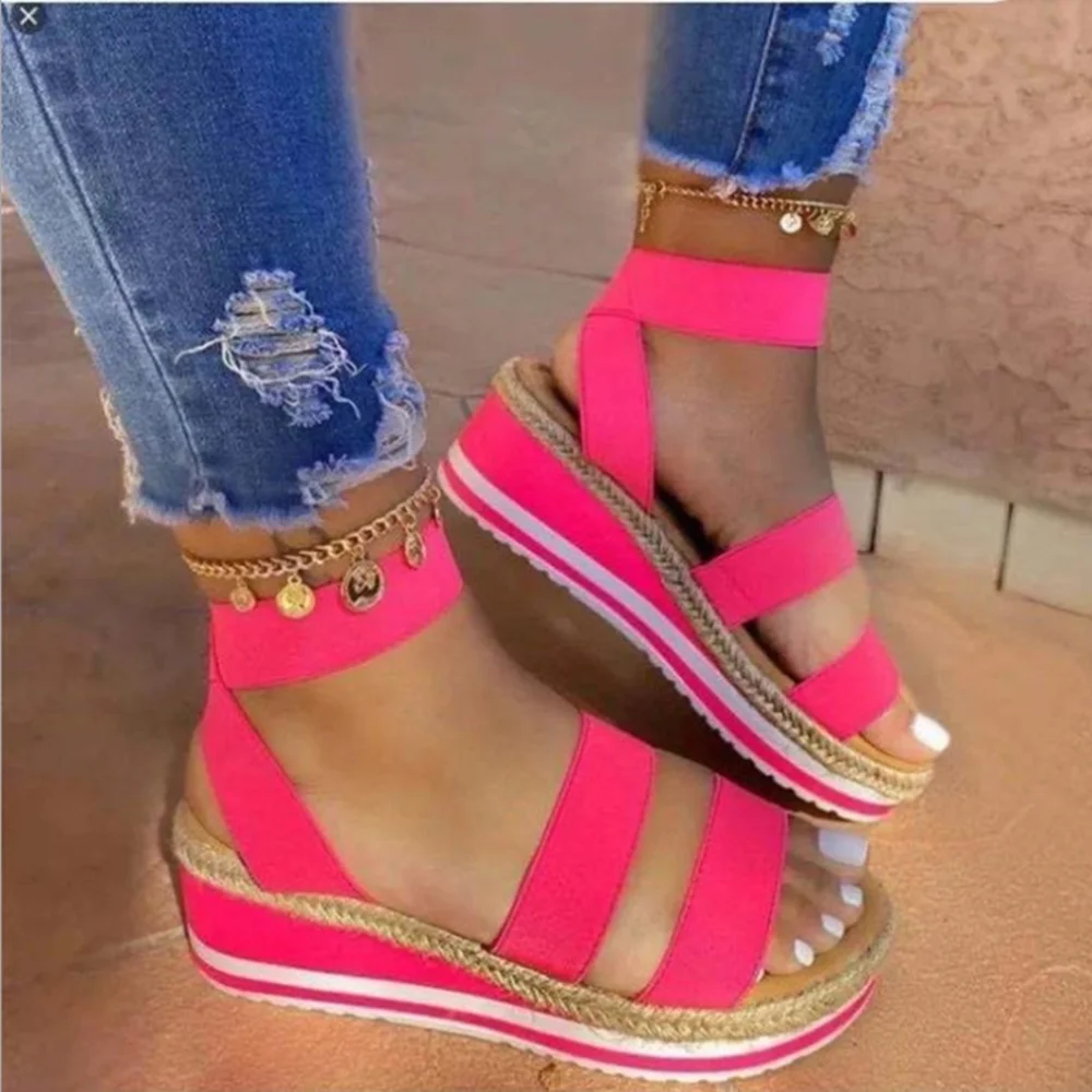 Women's Shoes 2022 New Sandals Wedge Heel Color Matching Women Sandals Hemp Rope Plus Size Sandals Elastic Band Women Sandals
Women's Shoes 2022 New Sandals Wedge Heel Color Matching Women Sandals Hemp Rope Plus Size Sandals Elastic Band Women Sandals