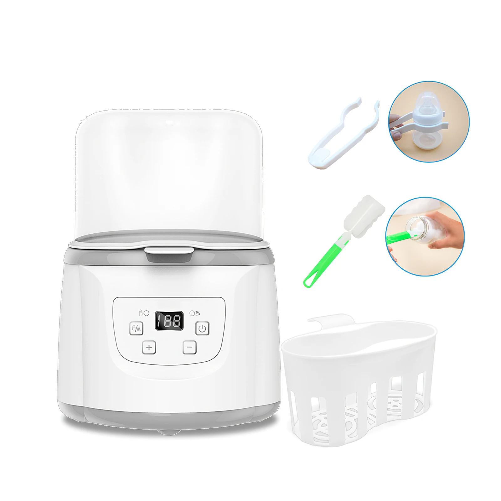 Baby Bottle Warmer Bottle Steam Sterilizer 4-In-1 Smart Thermostat Double Bottle Baby Food Heater For Breast Milk Or Formula
Baby Bottle Warmer Bottle Steam Sterilizer 4-In-1 Smart Thermostat Double Bottle Baby Food Heater For Breast Milk Or Formula