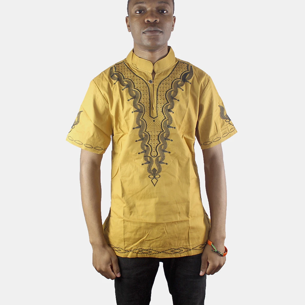 

Muslim Men's t-shirt kurta men African Man Casual Tops lehenga Embroidery Dashiki clothes