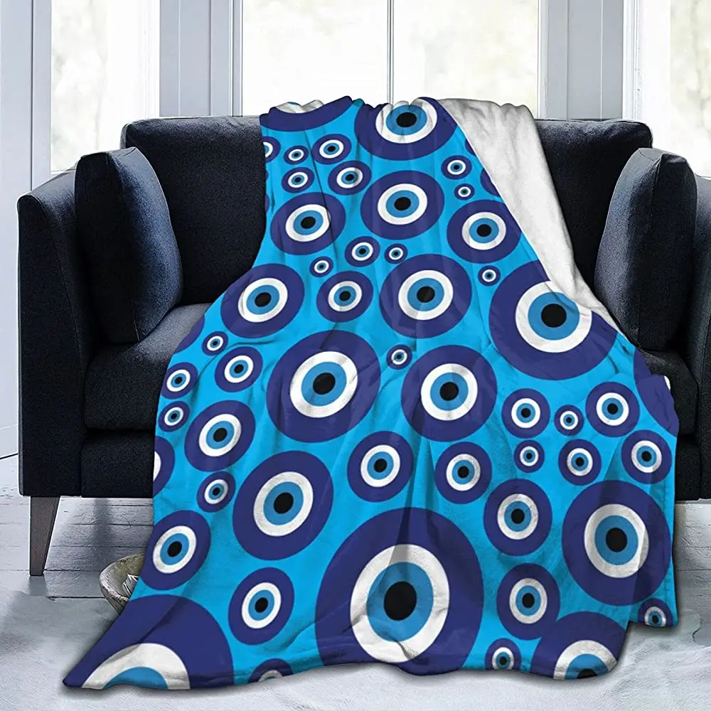 Throw Blanket Warm Ultra-Soft Blanket, Seamless Pattern Print Greek Turkish Eye for Bed Couch Living Room 60x50 Inchs
Throw Blanket Warm Ultra-Soft Blanket, Seamless Pattern Print Greek Turkish Eye for Bed Couch Living Room 60x50 Inchs