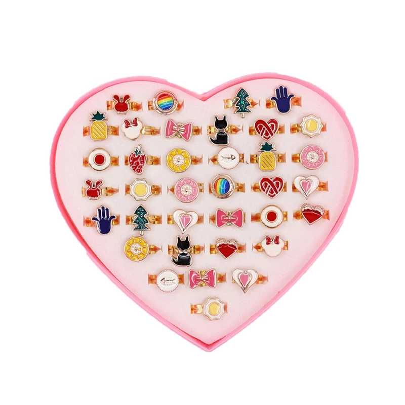 NEWEST 36pcs Children Kids Little Girl Gift, Jewelry Adjustable Rings in Box, Girl Pretend Play and Dress up Rings 2020
NEWEST 36pcs Children Kids Little Girl Gift, Jewelry Adjustable Rings in Box, Girl Pretend Play and Dress up Rings 2020