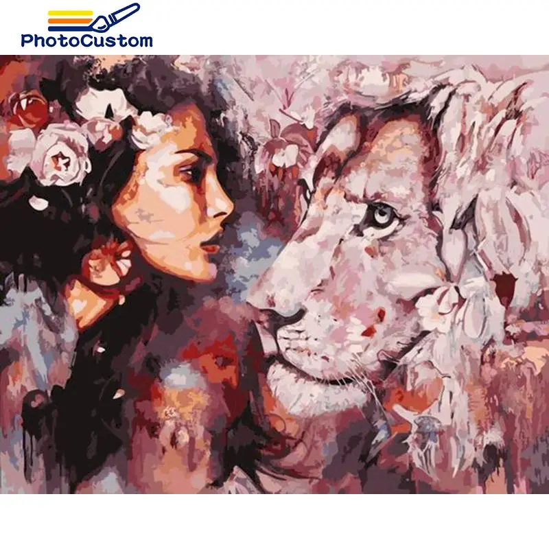 PhotoCustom Figure and tiger animals Painting By Numbers Diy Gift on Canvas Coloring By Numbers birthday present Home decor By N
PhotoCustom Figure and tiger animals Painting By Numbers Diy Gift on Canvas Coloring By Numbers birthday present Home decor By N