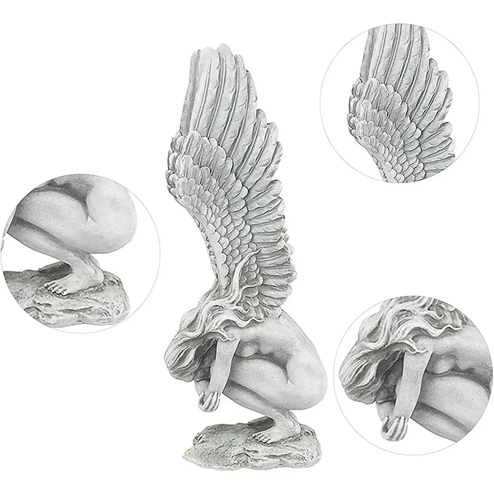 Redemption Angel Sculpture Art Angel Wings Resin Statue Garden Decoration Art Home for Display Stand Living Room Garden Gift 
Redemption Angel Sculpture Art Angel Wings Resin Statue Garden Decoration Art Home for Display Stand Living Room Garden Gift