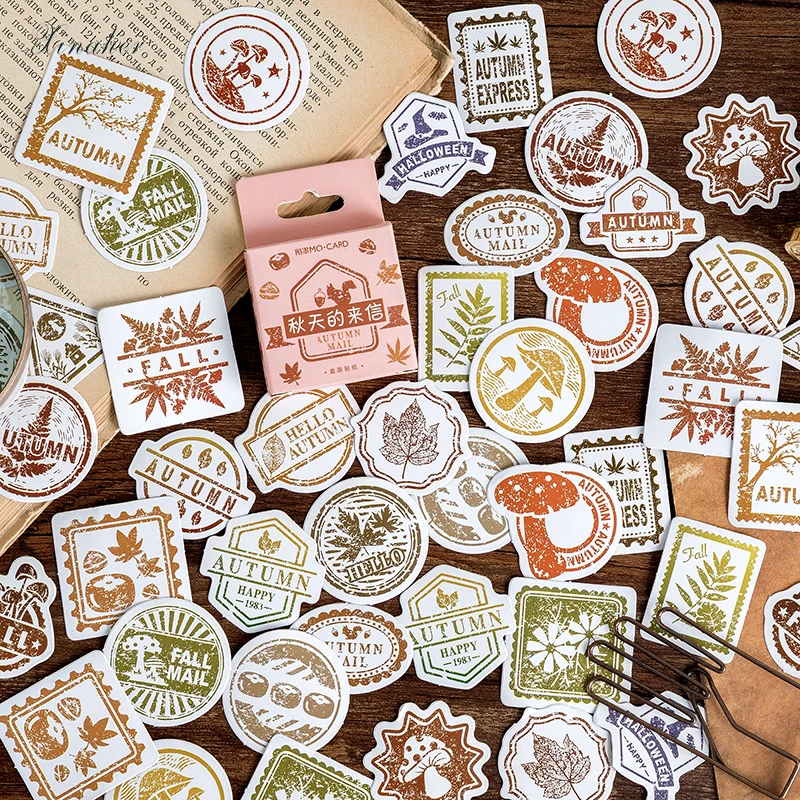 XINAHER 46pcs/Box Vintage mushroom leaf stamp decoration paper sticker package DIY diary decoration sticker album scrapbooking
XINAHER 46pcs/Box Vintage mushroom leaf stamp decoration paper sticker package DIY diary decoration sticker album scrapbooking