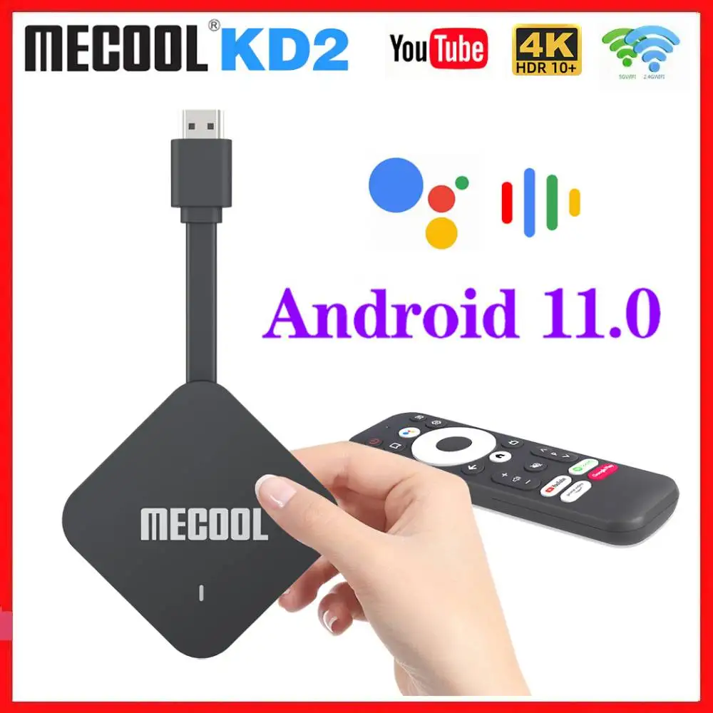 MECOOL KD2 TV Stick Android 11.0 Amlogic S905Y4 Android 11 TV Box Google Certified Support AV1 1080P 4K 60pfs 2.4G&5G Wifi 
MECOOL KD2 TV Stick Android 11.0 Amlogic S905Y4 Android 11 TV Box Google Certified Support AV1 1080P 4K 60pfs 2.4G&5G Wifi