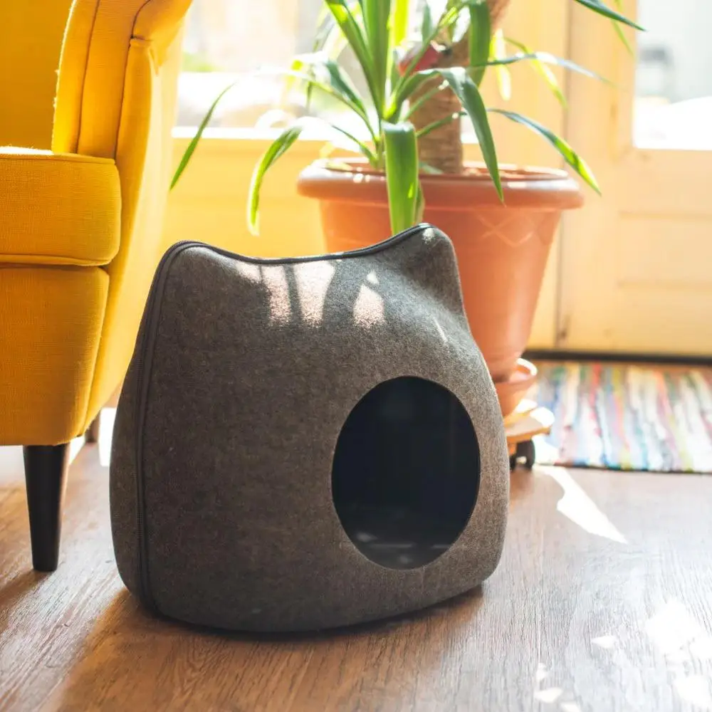 Cat Bed Cave Sleeping Bag Zipper Cat Shape Felt Cloth Cat House Bed For Cats Basket Bags Animals Beds Nest Cushion Pet Supplies
Cat Bed Cave Sleeping Bag Zipper Cat Shape Felt Cloth Cat House Bed For Cats Basket Bags Animals Beds Nest Cushion Pet Supplies
