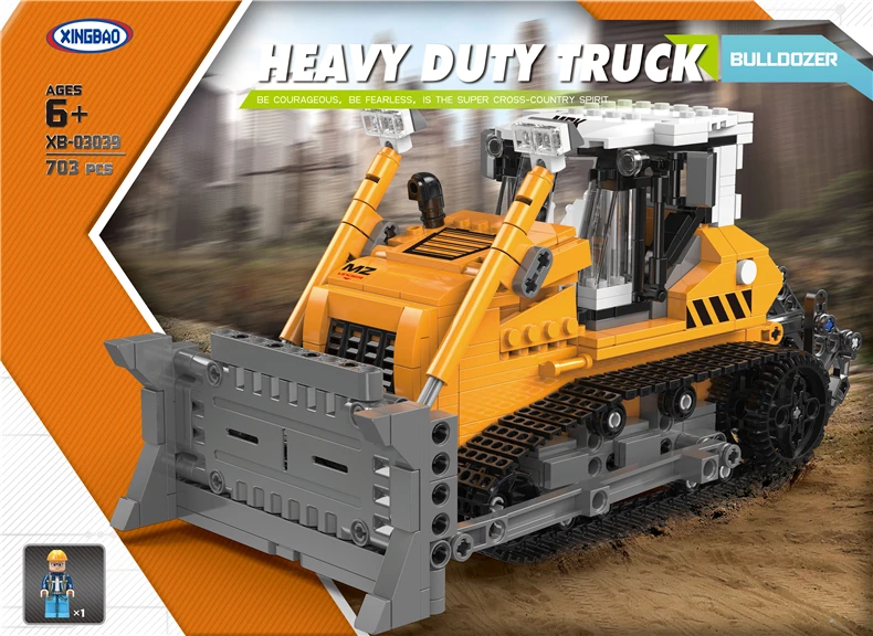 New Xingbao 03039 City high-tech Series 703pcs The Bulldozer Building Blocks Engineering Vehicle Model Kits Boys Toys Juguetes
New Xingbao 03039 City high-tech Series 703pcs The Bulldozer Building Blocks Engineering Vehicle Model Kits Boys Toys Juguetes