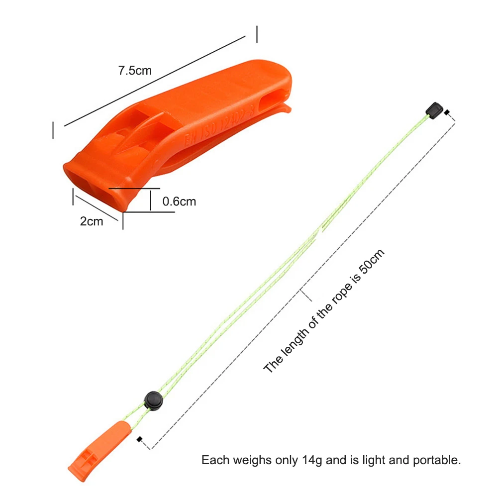 Outdoor Survival Whistle Emergency Whistle for Camping Hiking Football Basketball Double Hole with Rope
Outdoor Survival Whistle Emergency Whistle for Camping Hiking Football Basketball Double Hole with Rope