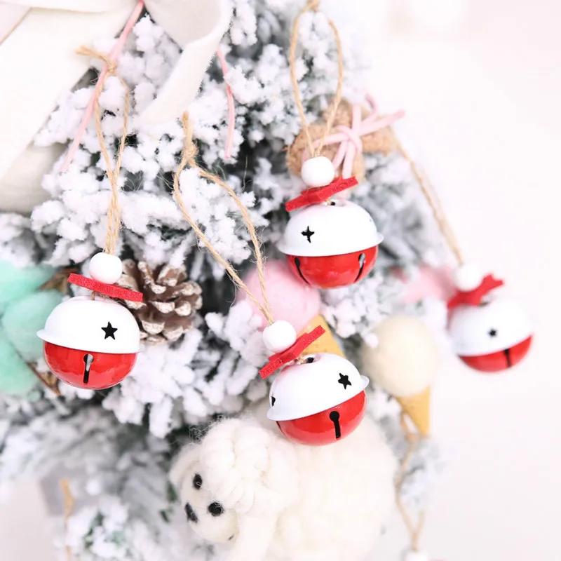 

Колокольчики Jingle, железная Красная белая колокольчик, маленькие Праздничные рождественские поделки, украшения, аксессуары, тембр, рождеств...