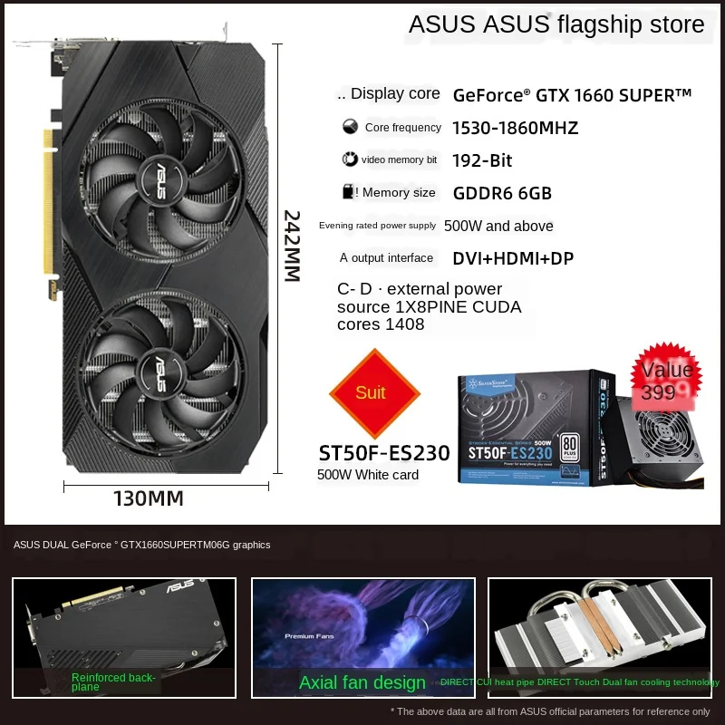 Gtx1660/1660 S Desktop Computer Chicken Eating Electric 1060ti 6G E-Sports Host 1660 Super Rog Raptor Independent Graphics Card
Gtx1660/1660 S Desktop Computer Chicken Eating Electric 1060ti 6G E-Sports Host 1660 Super Rog Raptor Independent Graphics Card