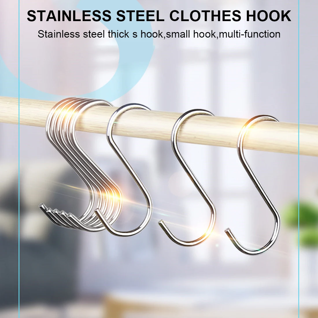 10pcs Stainless Steel S-Shape Hook Kitchen Bedroom Multi-function Railing S Hanger Hook Clasp Holder Hooks Hanging Storage Tools
10pcs Stainless Steel S-Shape Hook Kitchen Bedroom Multi-function Railing S Hanger Hook Clasp Holder Hooks Hanging Storage Tools