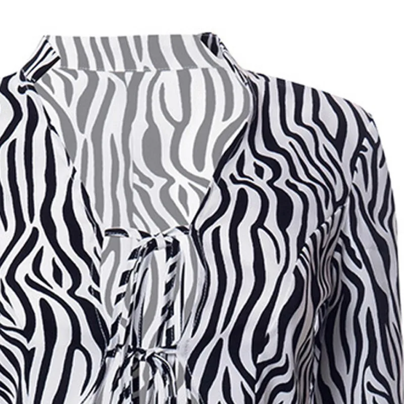 Women\u2019s Casual Long Sleeve Cardigan Fashion Zebra Patter Bandage Exposed Navel T-shirt Spring Autumn
Women\u2019s Casual Long Sleeve Cardigan Fashion Zebra Patter Bandage Exposed Navel T-shirt Spring Autumn