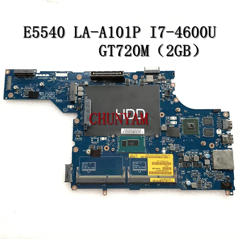 Для DELL latitude E5540 Материнская плата ноутбука VAW50 LA A101P I7 4600U GT720M 2 Гб CN 08D5VP D74JV