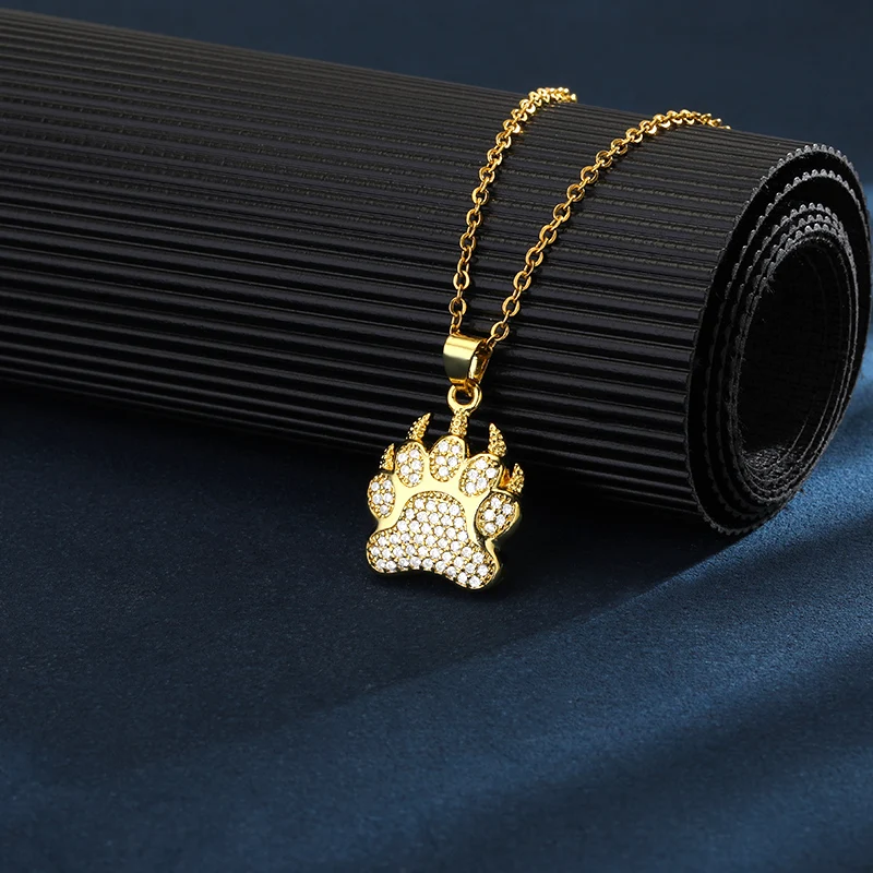 Zircon Bear Paw Pendant Necklace Hip Hop Jewelry Gold Stainless Steel Animal Pendant Choker For Men’s Women Gifts Drop Shipping
Zircon Bear Paw Pendant Necklace Hip Hop Jewelry Gold Stainless Steel Animal Pendant Choker For Men’s Women Gifts Drop Shipping
