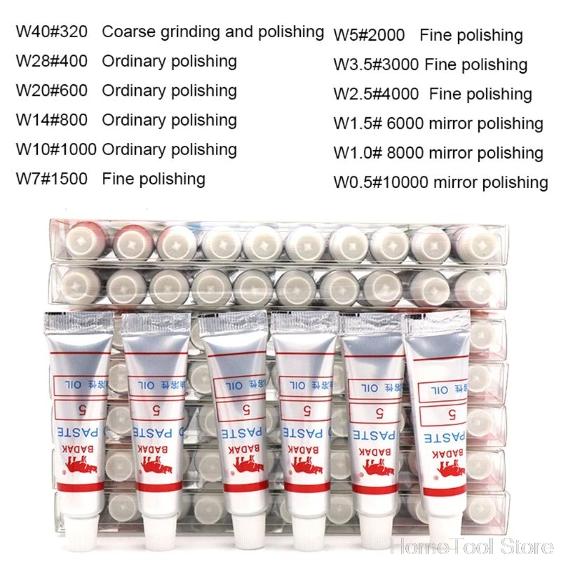 12pcs Diamond Polishing Lapping Paste 320-1000 Grit W40-W0.5 Metal Glass Jewerly Grinding Compound Abrasive Tools N07 20
12pcs Diamond Polishing Lapping Paste 320-1000 Grit W40-W0.5 Metal Glass Jewerly Grinding Compound Abrasive Tools N07 20