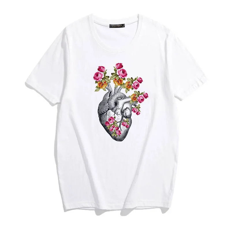 Ulzzang Retro Art Aesthetics Flower Heart Personality Print Female T-Shirt Fashion Harajuku O-Neck Casual Women's Tops Plus Size
Ulzzang Retro Art Aesthetics Flower Heart Personality Print Female T-Shirt Fashion Harajuku O-Neck Casual Women's Tops Plus Size