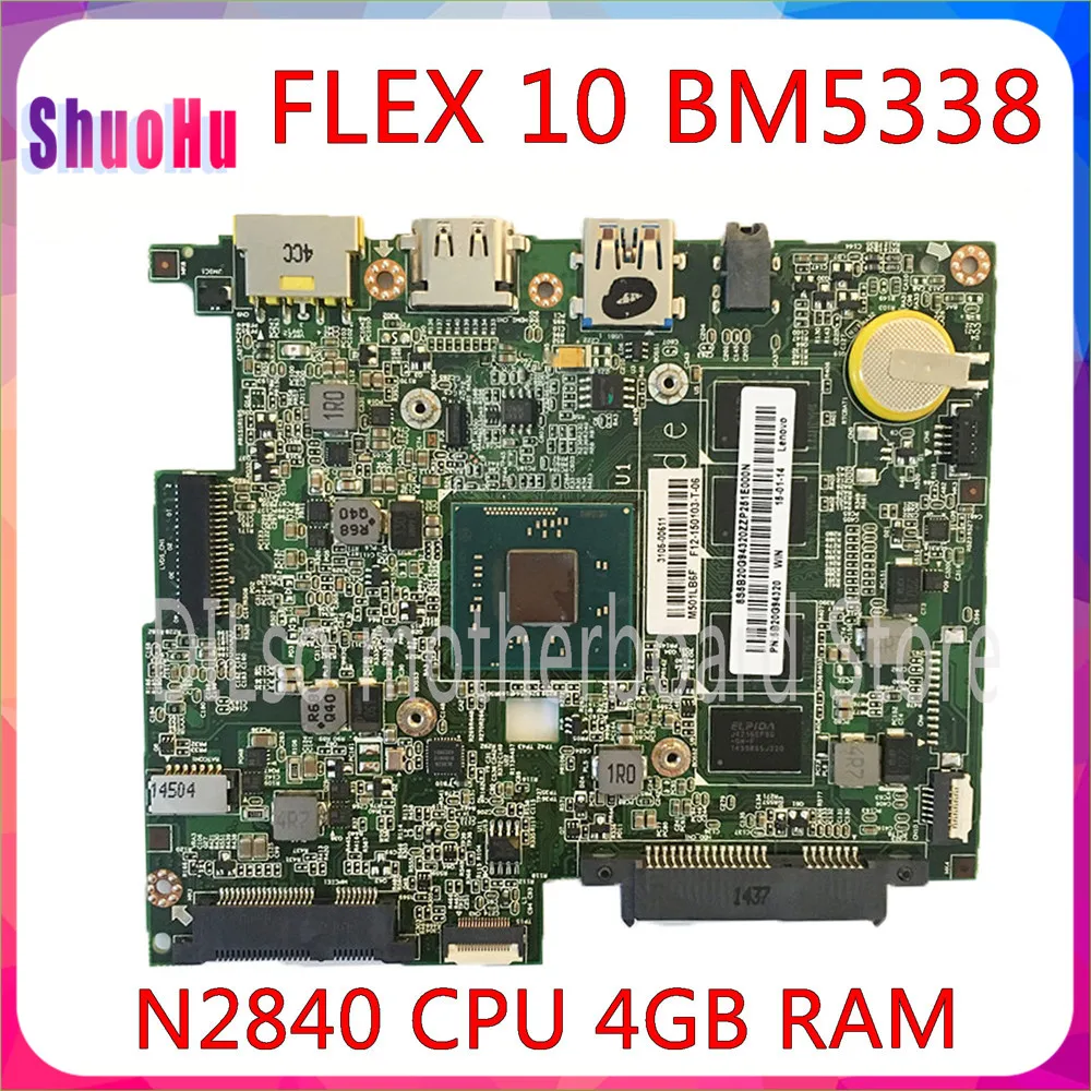 Материнская плата KEFU BM5338 N2840 4G для Lenovo FLEX10 FLEX 10 материнская ноутбука процессор DDR3